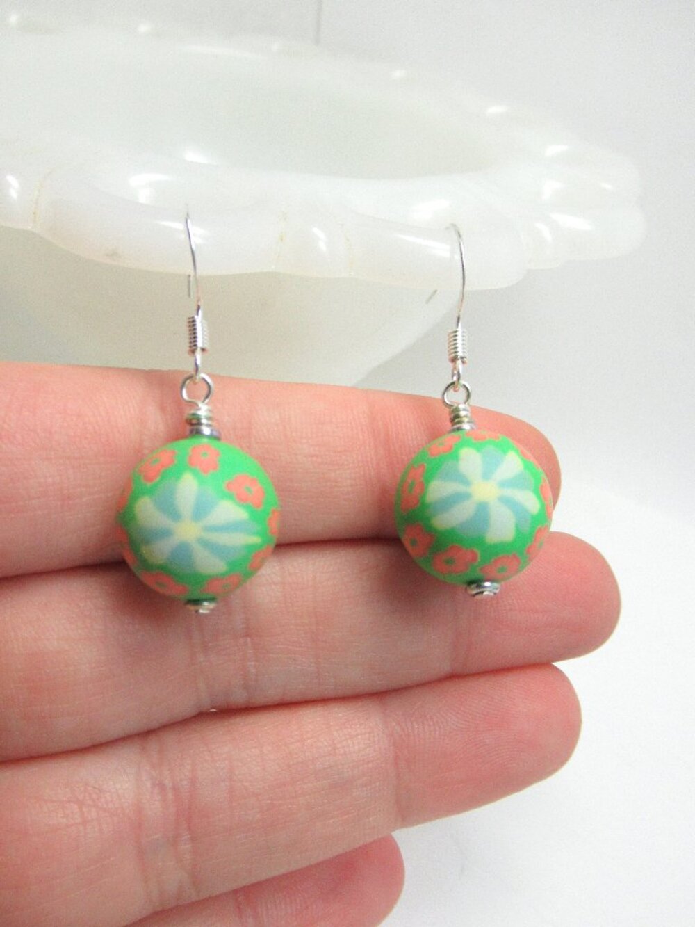 Floral Polymer Clay earrings